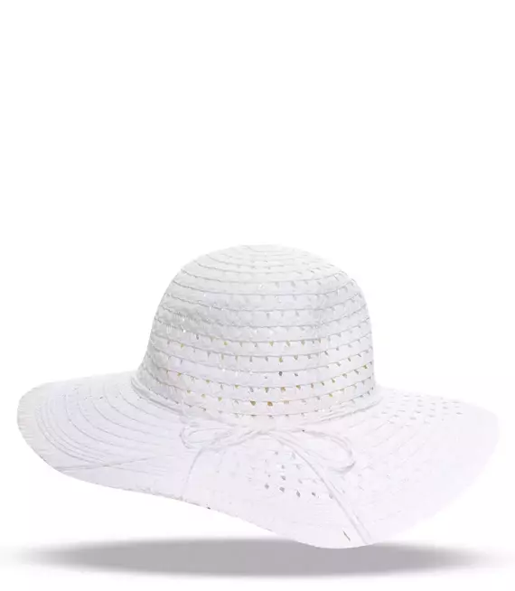 Ażurowy damski kapelusz słomkowy z rafii modny