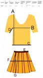 Komplet dresowy spódnica + bluza NEON LATO